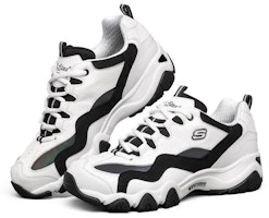 Kasut Larian Skechers D Lites 2.0 Putih/Hitam/Kelabu 666157-WBMT Lookbook Kasut Larian Skechers D Lites 2.0 Putih/Hitam/Kelabu 666157-WBMT