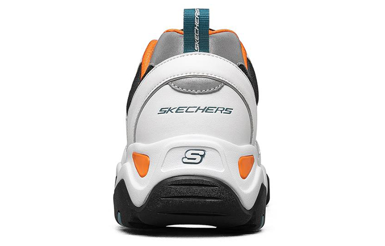 Skechers D'Lites 2.0 Low Top Running Shoes White/Black/Orange 圖 3