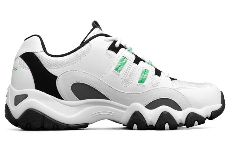 Skechers D'Lites 2.0 Running Shoes White/Green 圖 2