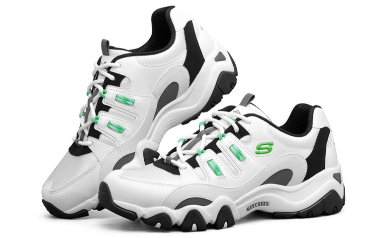 Skechers D'Lites 2.0 Running Shoes White/Green 圖 3