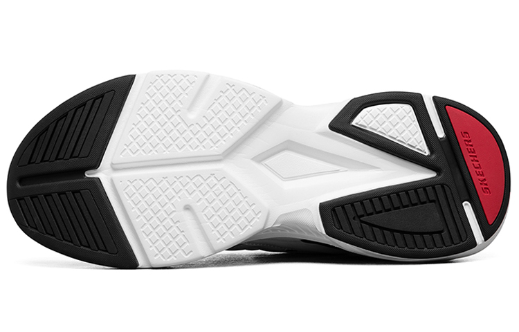 Shop Skechers D‘lites 2.0 厚底低筒運動鞋 白黑紅