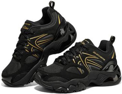 Skechers DLites 3.0 Air Sneakers 'Black Gold' 896150-BBK Lookbook Skechers DLites 3.0 Air Sneakers 'Black Gold' 896150-BBK