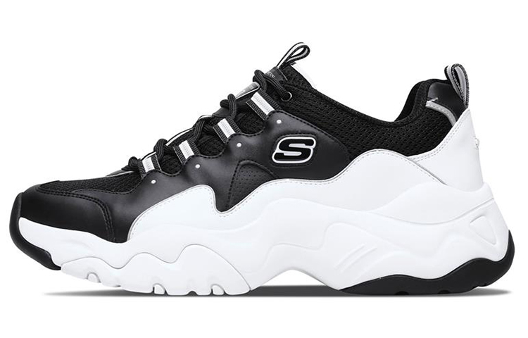Skechers D'Lites 3.0 Low-Top Running Shoes Black/White