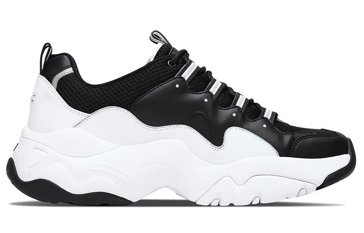 Skechers D'Lites 3.0 Low-Top Running Shoes Black/White 圖 2