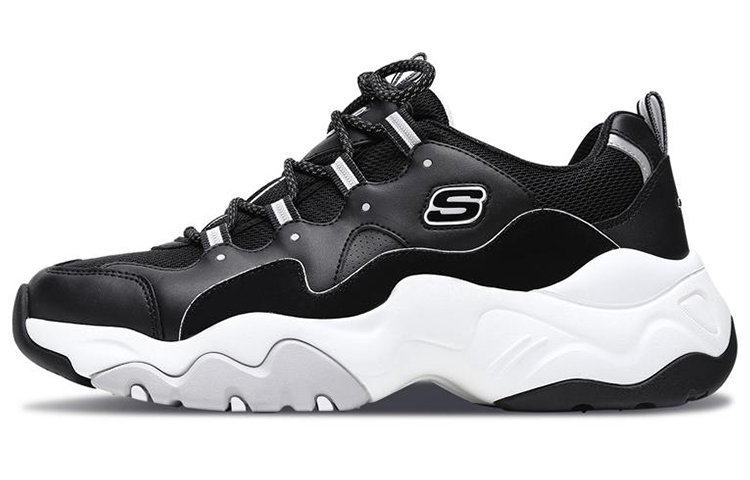 Skechers D lites 3.0 Low-Top Daddy Shoes Black/White 999878-BKW