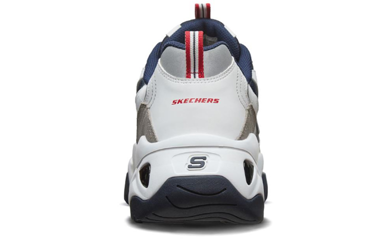 Shop Skechers D''Lites 3.0 Low-Top Daddy Schuhe Weiß/Grau/Blau 999226-WNVR