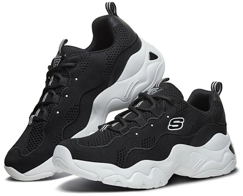 Skechers D''Lites 3.0 Low-Top Laufschuhe Schwarz 666102-BLK Lookbook Skechers D''Lites 3.0 Low-Top Laufschuhe Schwarz 666102-BLK