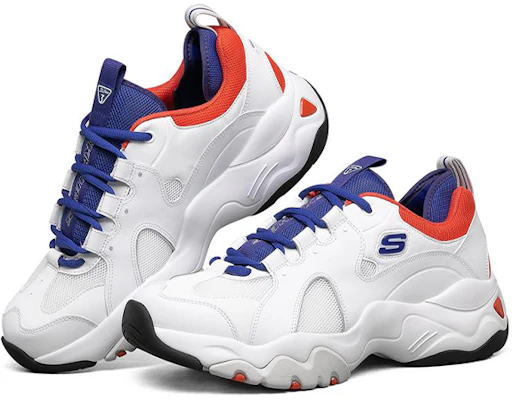Skechers D'Lites 3.0 Kasut Lari Rendah Putih/Oren/Biru 999052-WBOR Lookbook Skechers D'Lites 3.0 Kasut Lari Rendah Putih/Oren/Biru 999052-WBOR