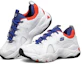Lookbook Skechers D'Lites 3.0 Kasut Lari Rendah Putih/Oren/Biru 999052-WBOR