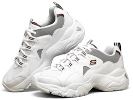 Lookbook Skechers D'Lites 3.0 Low-Top Running Shoes White/Silver 888005-WSL