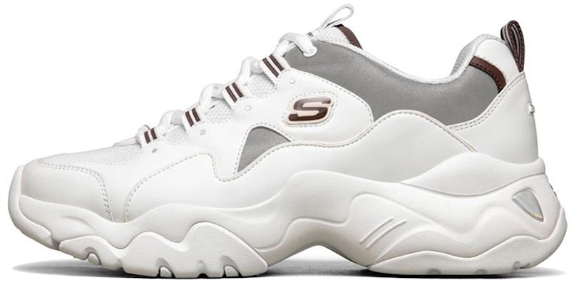 Skechers D'Lites 3.0 Low-Top Running Shoes White/Silver 888005-WSL Buy Skechers D'Lites 3.0 Low-Top Running Shoes White/Silver 888005-WSL