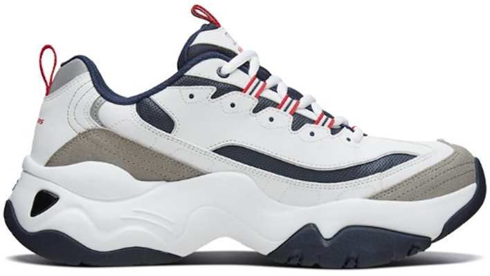 Skechers D'Lites 3.0 Low-Top Daddy Shoes White/Grey/Blue 999226-WNVR Lookbook Skechers D'Lites 3.0 Low-Top Daddy Shoes White/Grey/Blue 999226-WNVR
