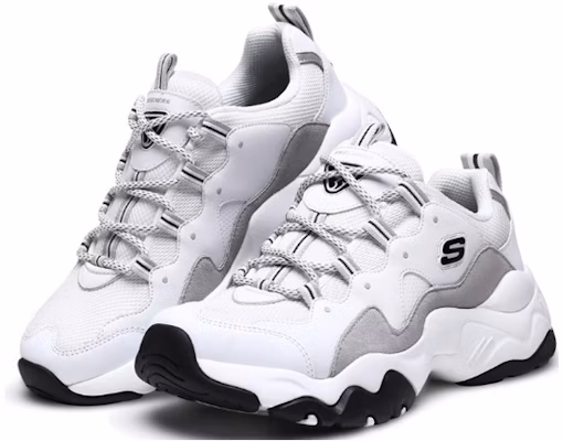 Skechers D Lites 3.0 Low Top Running Shoes White/Gray 999878-WLGY Lookbook Skechers D Lites 3.0 Low Top Running Shoes White/Gray 999878-WLGY