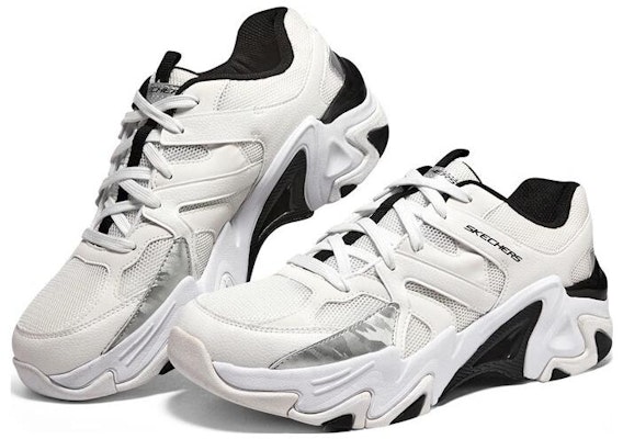 Skechers 機甲鞋三代 減震防滑耐磨 低筒 老爹鞋 白黑 Shop Skechers 機甲鞋三代 減震防滑耐磨 低筒 老爹鞋 白黑