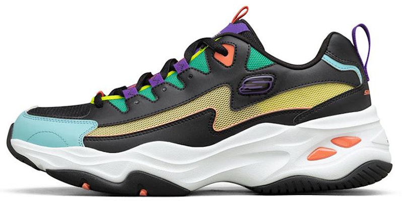 Skechers D'Lites 4.0 Low-Top Running Shoes Black/Green/Yellow 894006-BKMT Buy Skechers D'Lites 4.0 Low-Top Running Shoes Black/Green/Yellow 894006-BKMT