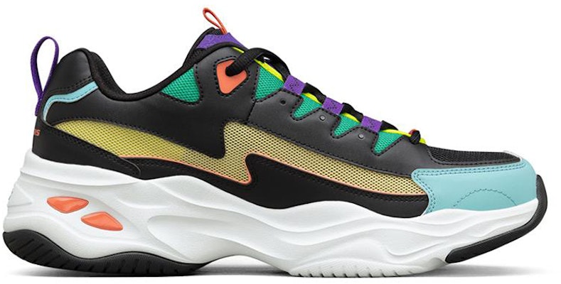 Skechers D'Lites 4.0 Low-Top Running Shoes Black/Green/Yellow 894006-BKMT Order Skechers D'Lites 4.0 Low-Top Running Shoes Black/Green/Yellow 894006-BKMT
