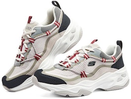 Skechers D'lites 4.0 低筒老爹鞋 灰紅藍 Lookbook Skechers D'lites 4.0 低筒老爹鞋 灰紅藍