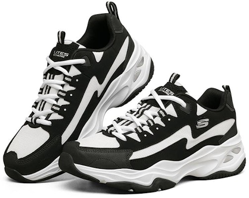 Skechers D'Lites 4.0 Low Chunky Shoes Black/White 237225-BKW Lookbook Skechers D'Lites 4.0 Low Chunky Shoes Black/White 237225-BKW