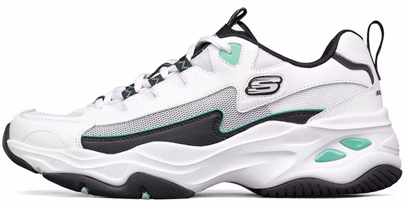 Skechers D'Lites 4.0 low running Shoes Black/White/Green 894006-WBK Buy Skechers D'Lites 4.0 low running Shoes Black/White/Green 894006-WBK