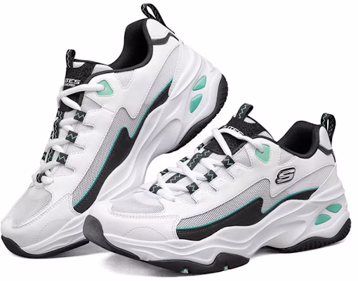 Skechers D'Lites 4.0 low running Shoes Black/White/Green 894006-WBK Lookbook Skechers D'Lites 4.0 low running Shoes Black/White/Green 894006-WBK