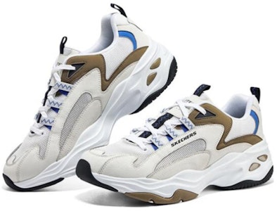 Skechers D‘LITES 4.0 防滑抗磨 低筒 爸爸鞋 男款 白棕 Lookbook Skechers D‘LITES 4.0 防滑抗磨 低筒 爸爸鞋 男款 白棕