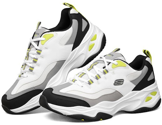 Skechers D‘LITES 4.0 耐磨厚底 低筒 老爹鞋 男款 白黑灰 Lookbook Skechers D‘LITES 4.0 耐磨厚底 低筒 老爹鞋 男款 白黑灰