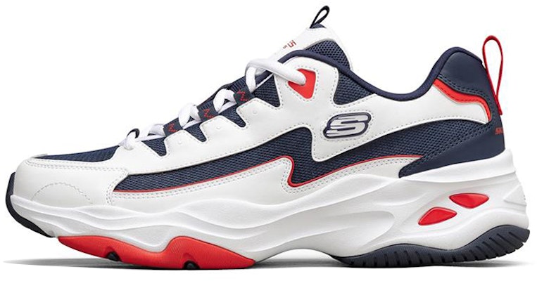 Skechers D'Lites 4.0 Low-Top Running Shoes White/Blue/Red 894006-WNVR Buy Skechers D'Lites 4.0 Low-Top Running Shoes White/Blue/Red 894006-WNVR