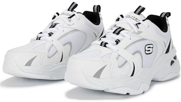 Lookbook Skechers D'LITES 4.0 'White Black' 894192-WBK