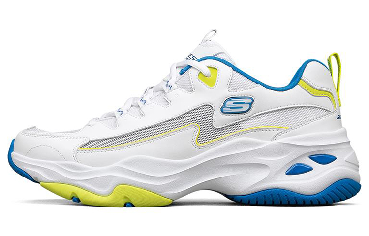 Skechers D'Lites 4.0 Low-Top Running Shoes White/Yellow/Blue 894006-WMLT