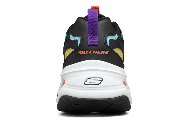 Shop Skechers D''Lites 4.0 Baskets Basses Noir/Vert/Jaune Running France 894006-BKMT