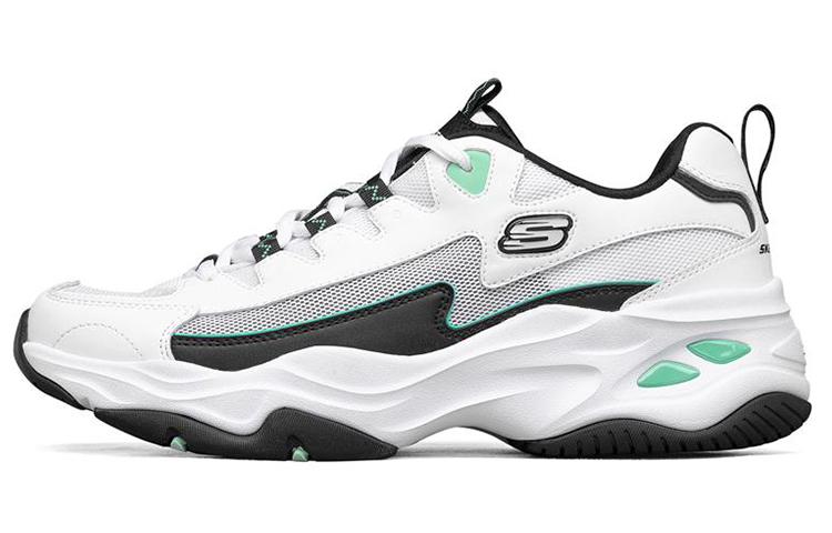Skechers D'Lites 4.0 low running Shoes Black/White/Green 894006-WBK