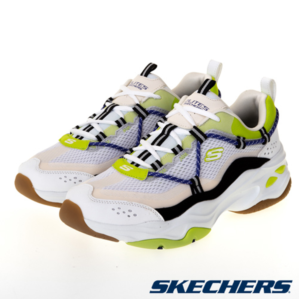 SKECHERS D'Lites 4.0 White Green Casual Sneakers White color