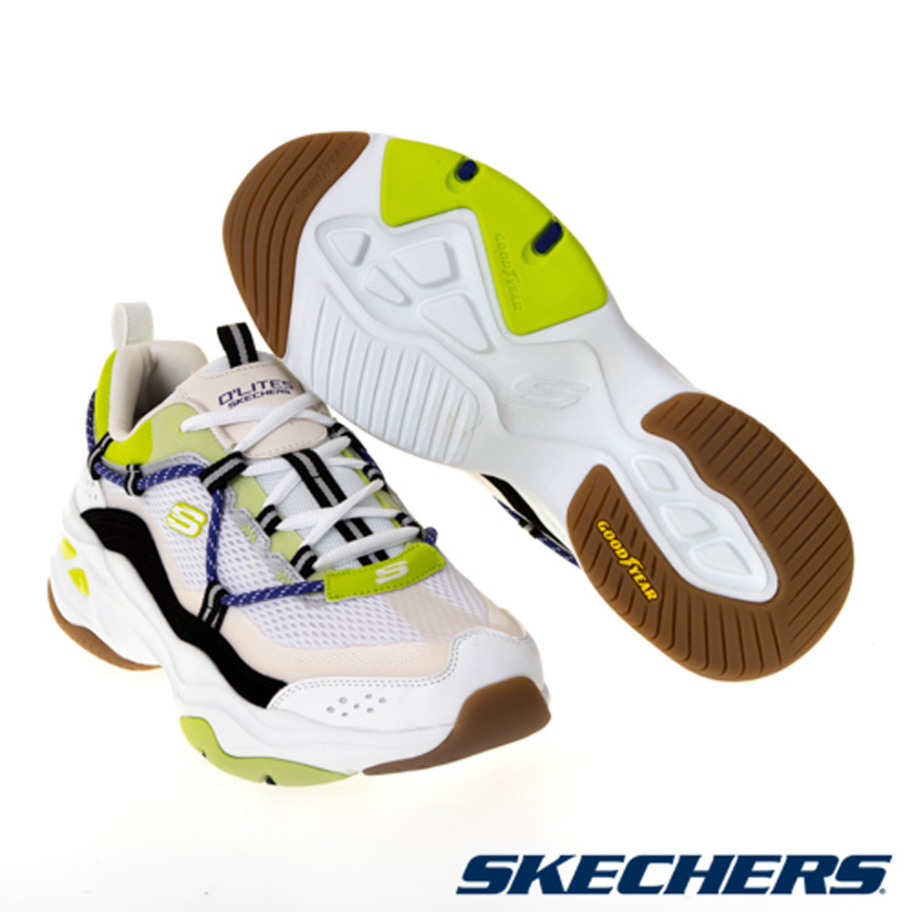 SKECHERS D'Lites 4.0 White Green Casual Sneakers White color 圖 4