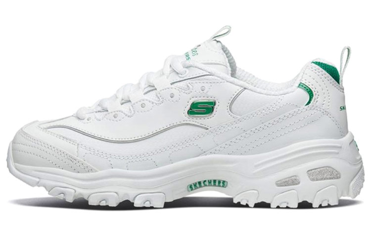 (W) Skechers DLites White Green