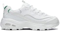 Order Skechers D‘LITES 小白熊綠標小白熊 合成皮 露天 低筒 運動休閒鞋 男女通用 白綠美洲限定