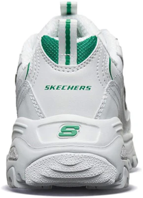 Skechers D‘LITES 小白熊綠標小白熊 合成皮 露天 低筒 運動休閒鞋 男女通用 白綠美洲限定 Lookbook Skechers D‘LITES 小白熊綠標小白熊 合成皮 露天 低筒 運動休閒鞋 男女通用 白綠美洲限定