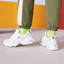 Details for Skechers D‘LITES 小白熊綠標小白熊 合成皮 露天 低筒 運動休閒鞋 男女通用 白綠美洲限定