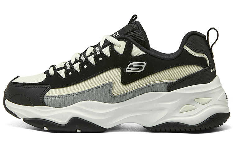 Skechers D'Lites 4.0 Shoes 'Black Beige Green'