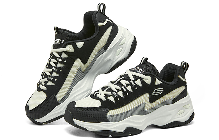 Skechers D'Lites 4.0 Shoes 'Black Beige Green' 圖 4