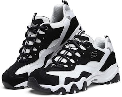 스케쳐스 딜라이트 2.0 블랙/화이트 운동화 666049-BKW Lookbook 스케쳐스 딜라이트 2.0 블랙/화이트 운동화 666049-BKW