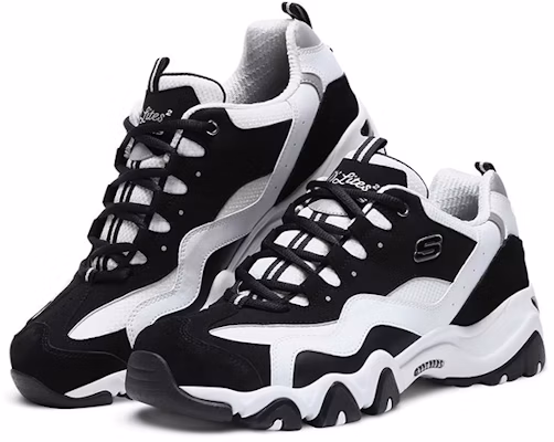 Skechers D'Lites 2.0 low Sports Shoes Black/White 666049-BKW Lookbook Skechers D'Lites 2.0 low Sports Shoes Black/White 666049-BKW