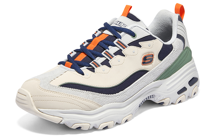 Lookbook Kasut Skechers DLites 1.0 Chunky 'Beige Navy' 894265-GYNV