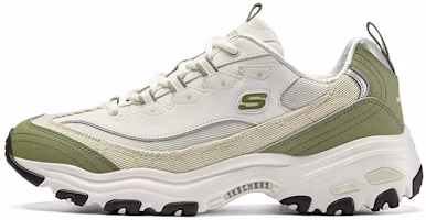 Skechers D'Lites Varsity Spirit Sneaker 'White Beige Green' 894282-WMLT Skechers D'Lites Varsity Spirit Sneaker 'White Beige Green' 894282-WMLT