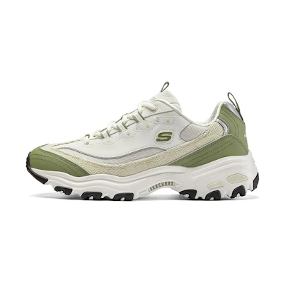 Skechers D'Lites Varsity Spirit Sneaker 'White Beige Green'