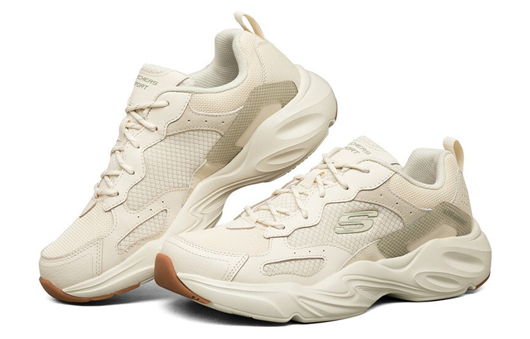 Skechers D'Lites Low-Running Shoes White 圖 4