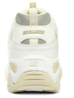 Shop Skechers D‘Lites 怪獸甜心白流光怪獸 低筒老爹鞋 米白色