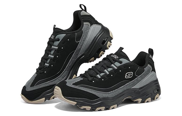 Shop Skechers 奶茶熊烏山可可 舒適百搭 輕便透氣 低筒 爸爸鞋 男款 黑色