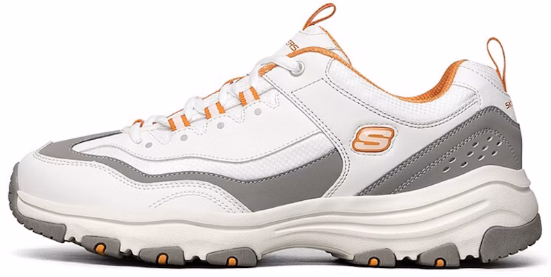 Sepatu Lari Skechers D'Lites I-Conik Low-Top Putih/Oranye/Abu-abu 8790091-WMLT Buy Sepatu Lari Skechers D'Lites I-Conik Low-Top Putih/Oranye/Abu-abu 8790091-WMLT