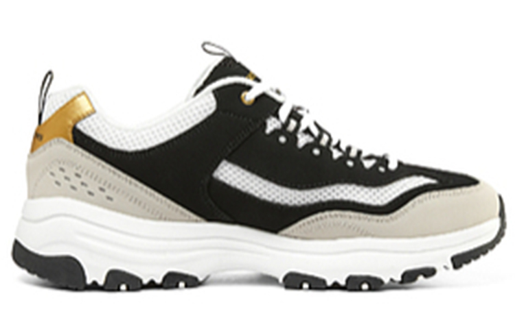 Order Skechers D'Lites 'Oreo Nut Cocoa' Sepatu Wanita Hitam Putih 8790138-BKGD