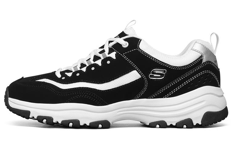 Skechers D'Lites I-Conik Low-Top Running Shoes Black/White